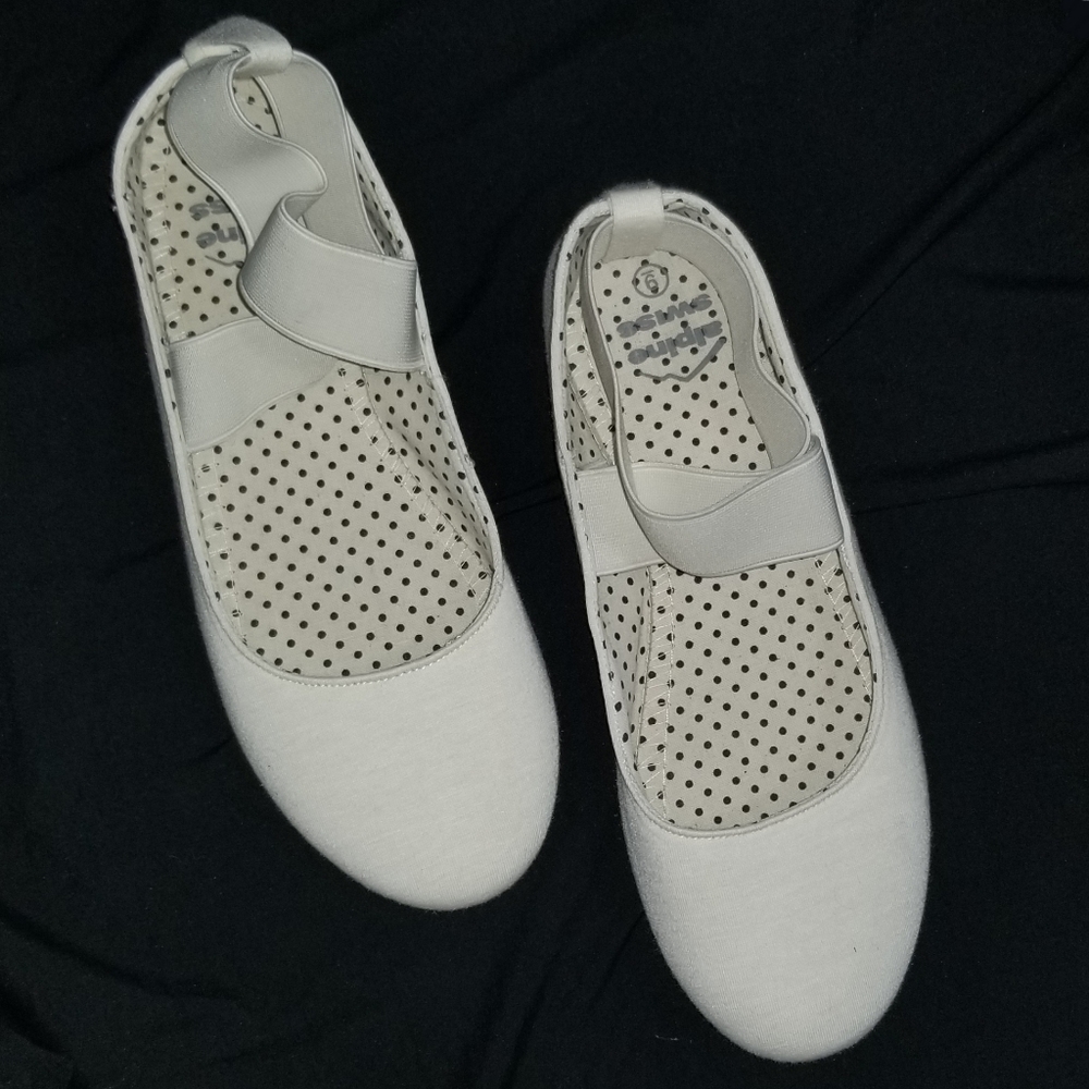 White Ballet Shoe Style Mary Janes